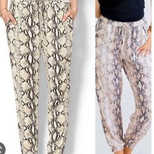 Zara Woman Snakeskin Pants